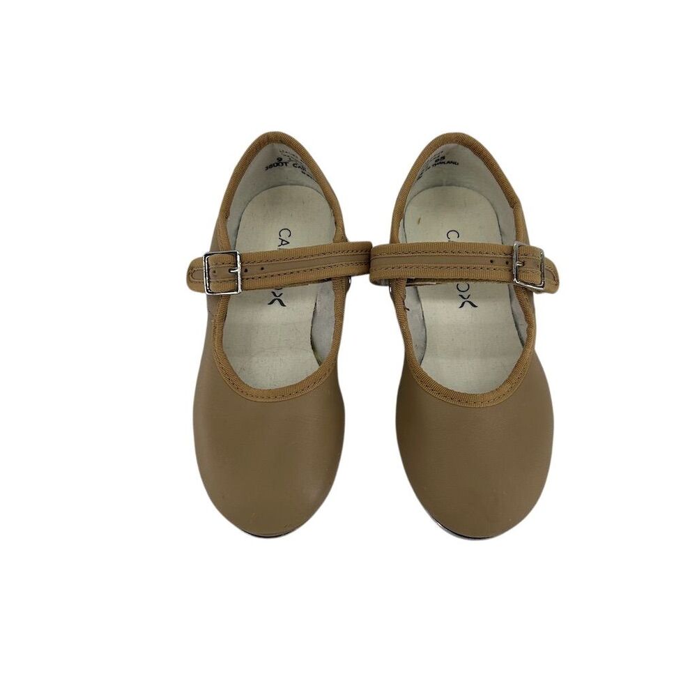 Capezio Toddler Girls' Mary Jane Tap Shoes Brown Dress with Velcro Buckle 9.5